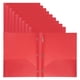 thumbnail image 1 of Uxcell 48 Pcs Carpetas de Plástico con Bolsillos y Garras para Tamaño Carta, Rojo, 1 of 6
