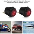thumbnail image 3 of Interruptor basculante LED iluminado para automóvil, RV, camión, barco marino, luz LED roja impermeable de un solo polo y doble tiro, botón de interruptor de palanca para aplicaciones de autopartes, 3 of 5