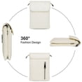 thumbnail image 2 of Badiya Adult Big Crossbody Bags, Adjustable Strap, PU Leather, 1-Piece, White, 2 of 7