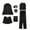 Black, variant on TopLLC Pajama Sets Lounge Sets for Women ,Women'S Sleepwear Women's Homewear Pajamas Sets Faux Silk Pyjama Nightwear Sleepwear Seven PC Sets Pajama Sets