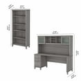 thumbnail image 4 of Somerset 72W Desk with Hutch and Bookcase in Platinum Gray - Engineered Wood, 4 of 7
