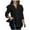 Black, variant on Utoimkio Women's Button Down Dress Shirts Long Sleeve V Neck Solid Color Blouses Casual Party Tunic Tops for Women