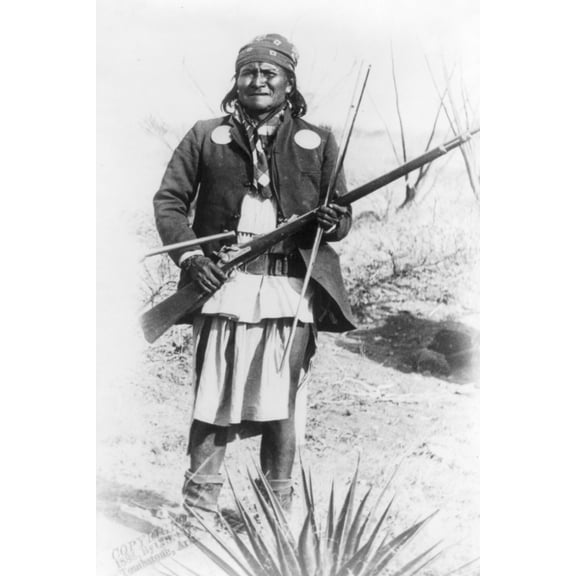 24x36 gallery poster, Geronimo, full-length portrait 1886