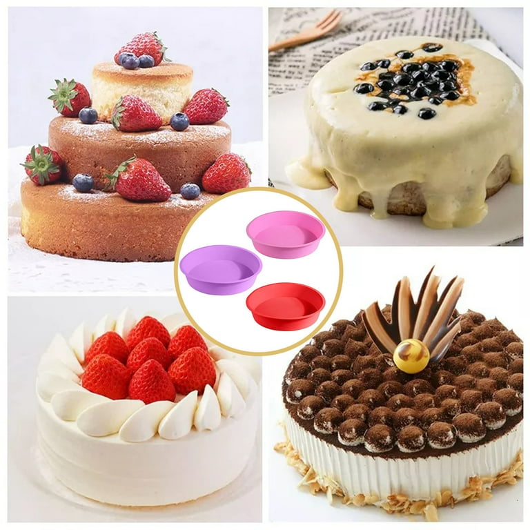 Homerr Baking For Cheesecake Pan 4/6/8/10-Inch Round Silicone Cake