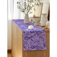 thumbnail image 5 of Table Runner 72 Inches Long for Kitchen Dining, Vintage Purple Dresser Scarf Farmhouse, Dining Table Decorations for Wedding/Parties, Retro Botanical Abstract Art 13 x 72 In, 5 of 8