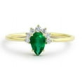 thumbnail image 5 of HeartsAndYou 1.2ct Natural Green Emerald & Diamond Crown Ring 100% REAL 14k SOLID Yellow Gold, 5 of 9