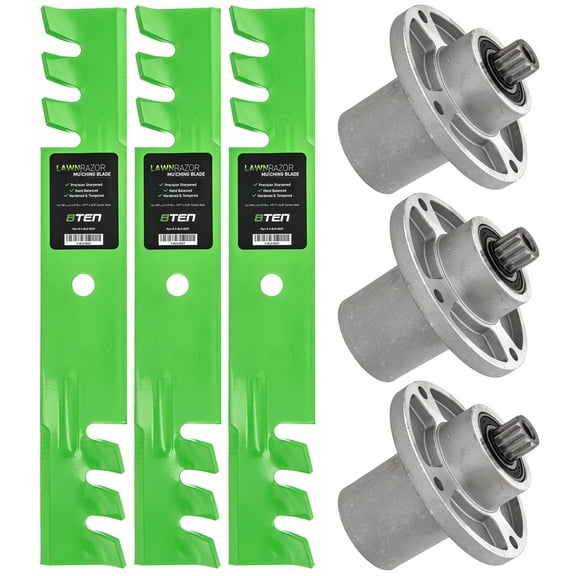 8TEN Spindle Toothed Blade Kit for Hustler Raptor SD 601804 MK1014624