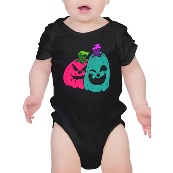 Teal Magenta Pumpkins Bodysuit Infant -Rose Khan Designs,  24 Months