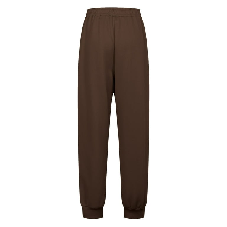 Pants for Women Dinner Pants Wool Track Women Dress with Pockets Long  Workout Pant Beaded plus Size Drawstring Pant Loose 4x Yoga Womens Dress  Work ' s Lined Brown 2XL - Walmart.com