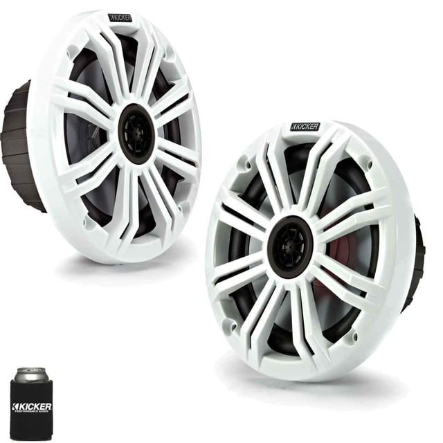 Altavoces marinos KICKER KM 6.5, color blanco, 65 W, RMS, 195 W, pico de 4 ohmios