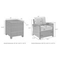 thumbnail image 6 of Bradenton 3Pc Outdoor Wicker Armchair Set - Sunbrella- Side Table & 2 Armchairs, 6 of 7