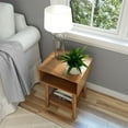 thumbnail image 5 of Plank+Beam Mid - Century Modern Nightstand with Cubby Shelf, Solid Wood Bedside Table for Bedroom, 5 of 7
