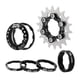 thumbnail image 2 of Juego de cassettes 18T de una , kit de conversión de aleación de aluminio, adaptador fixie para componentes de rueda libre, piezas de reequip Negro Macarena Casete de una velocidad, 2 of 8