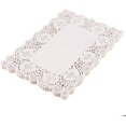 thumbnail image 1 of CPDD 200 pcs 10X14.5 Inch White Rectangle Lace Paper Doilies for Wedding Tableware Decorations Am011s2p200, 1 of 7