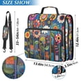 thumbnail image 2 of FORMRS Zipper Binder with Shoulder Strap 2-inch Ring 500 Sheet Capacity File Bag, Blue Colorful Flowers, 2 of 5