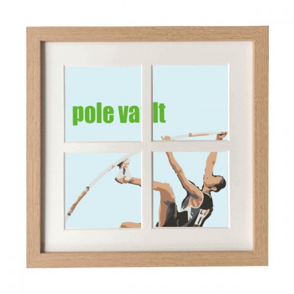 Pole Vault Field Events Art Deco Fashion Frame Wall Tabletop Display 4 Openings Picture