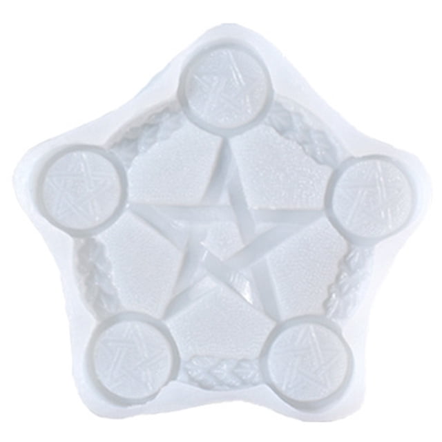 Molde para Velas, Molde de Silicona para Portavelas de Pentagrama, Molde para Portavelas