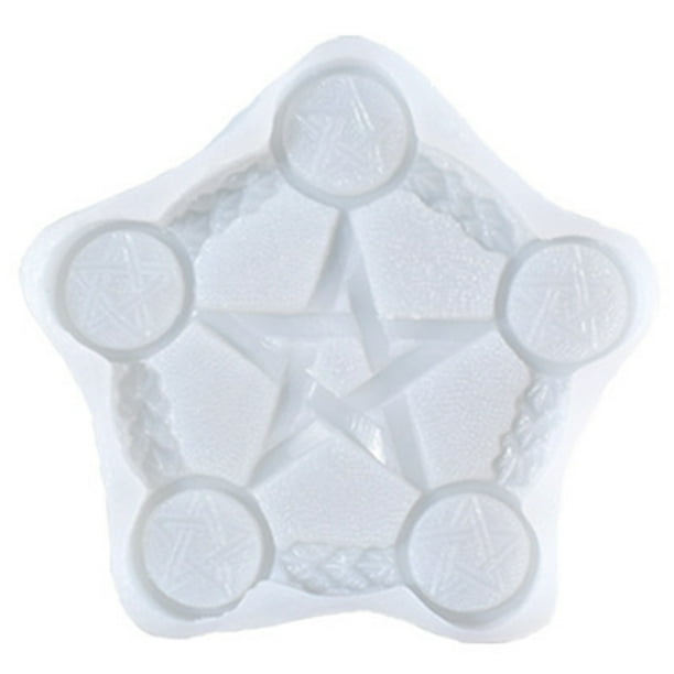 Molde para Velas, Molde de Silicona para Portavelas de Pentagrama, Molde para Portavelas