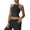 #0164-Black, variant on Pounoo Workout Tank Tops for Women Sleeveless High Neck Contrast Trim Cropped Yoga Training Casual Outings Tops Camis Blouses Gift