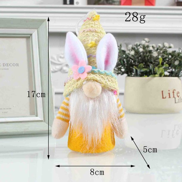 Puntoco Muñeco Sin Rostro Con Luces, Accesorios Para Colgar Ventanas, Adornos Creativos Para Muñecos, Suministros De Decoración De Pascua, Amarillo,Decoración Hogareña