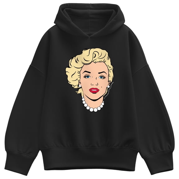 Marilyn Monroe - Marilyn Monroe Portrait - Women's Oversized Fleece Hoodie Sweatshirt