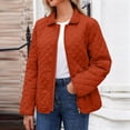 thumbnail image 3 of Women's Quilted Barn Jacket 2026 Trendy Lightweight Puffy Zip Up Bomber Coat Warm Winter Outwear with Pocket, 3 of 6