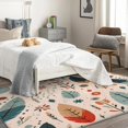 thumbnail image 4 of Leaf Rug 5x7 Area Rugs for Bedroom Living Room, Botanical Print Area Rug, Boho Carpet Machine Washable Non-Slip Large Rug, Soft Low Pile Area Rug, Indoor Decorative Rug W&I09, 4 of 7