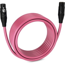LyxPro 25 feet Microphone XLR Cable, Male to Female, 3 Pin Mic Cable, Pink