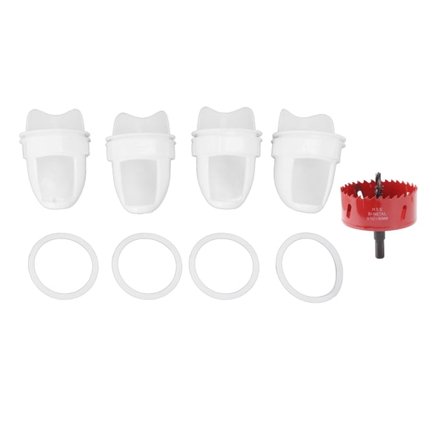 Comederos automáticos para pollos por gravedad, comederos para aves de corral a prueba de lluvia, reducen el kit de comedero para aves de corral DIY, comederos para patos para cubo, el mejor de su clase Jadeshay A