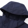 thumbnail image 4 of Men Solid Color Outdoors Mountaineering Wearproof Warm Zipper Multi-pocket Coat Long Sleeve Jacket RXIRUCGD Marine, Taille: 5TG, 4 of 9