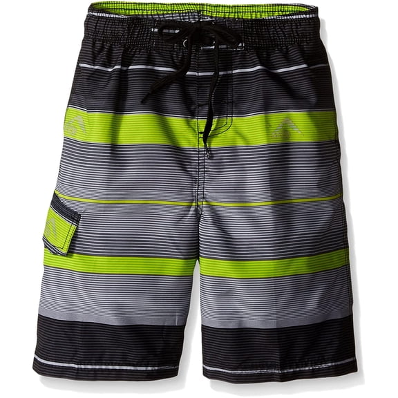 Kanu Surf Boys Quick Dry UPF 50 Striped Swim Trunks, Boy's 2T