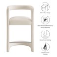 thumbnail image 4 of Counter Stool Chair, White, Velvet, Bar Pub Cafe Bistro Dining Kitchen Hospitality Restaurant, Modern Contemporary, HB37618, 4 of 9