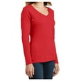 thumbnail image 4 of Yellow Rooster Women's Long Sleeve Fan Favorite V-Neck Tee Bright Red 4XL, 4 of 7