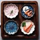thumbnail image 3 of Plato de acompañamiento redondo retro de cerámica, cuenco for guarniciones, bandeja de almacenamiento multiusos, platos for mojar sushi y soja., 3 of 6