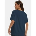 thumbnail image 5 of T-Shirts for Women Crew neck Short Sleeve Casual Summer Tops Lightweight Loose Blouse, 5 of 6