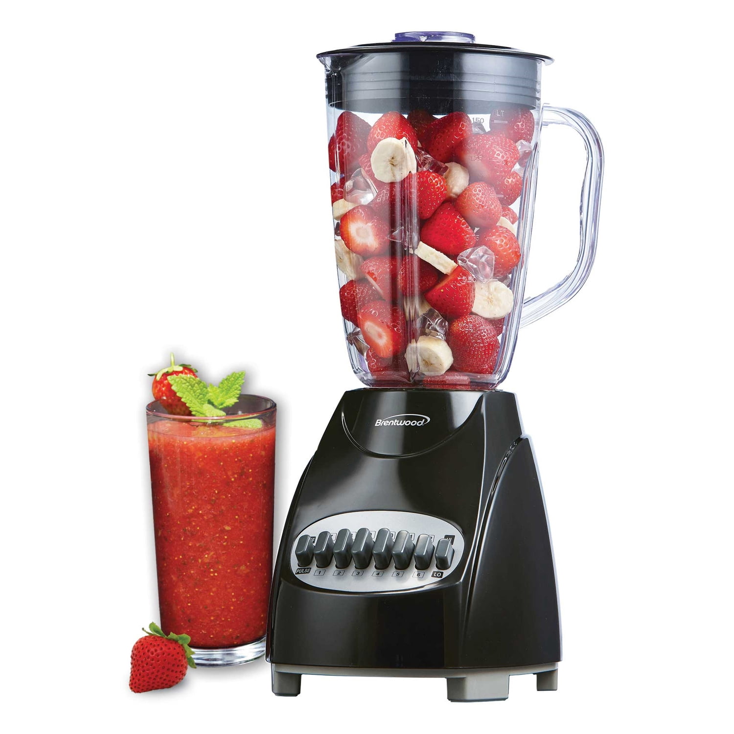 Brentwood 50-Oz. 12-Speed + Pulse 350-Watt Electric Blender, Black