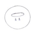 thumbnail image 2 of Conjunto de Joyas Jinwen Pendientes Pulsera Clavícula Fiesta Boda Mujeres Niñas, 2 of 8