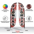 thumbnail image 2 of LookOurWay Feather Flag Banner - 12 Feet Tall Advertising Flags for Outdoor Business and Events Promotion - Swooper Flag Only - Farmers Market & Flower Flags - Flowers (10M1200150), 2 of 3