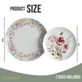 thumbnail image 2 of Crown Display Heavy Duty Paper Plates Set for 32 Guests, 64 Fancy Disposable Plates, Petite Fleur, 2 of 9