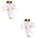 thumbnail image 1 of Minnieouse de plumaje blanco con piel Estilo francés Albornoz de manga larga Novia Cuello en V Ropa de dormir Ropa de dormir Hotel en casa Type1 NO1, 1 of 6