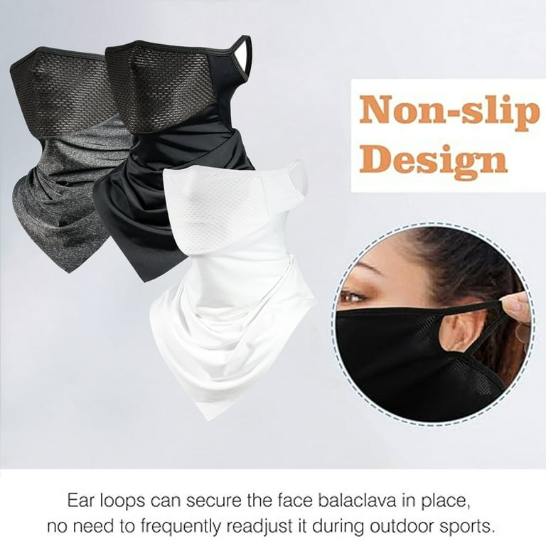 Neck Gaiter with Ear Loops Neck Covers Bandana Cloth Face Gaiter
