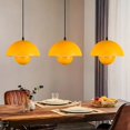 thumbnail image 4 of Ilios Innova | Lámpara Colgante Redonda Amarilla Estilo Panton para Sala y Comedor, Moderna de Techo con Luz LED Cálida, Altura Ajustable y Aluminio Resistente., 4 of 9