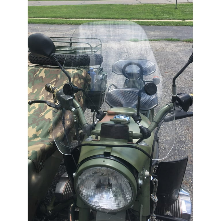 KOJEM Clear Motorcycle Windshield Screen for Moped Visor 125cc