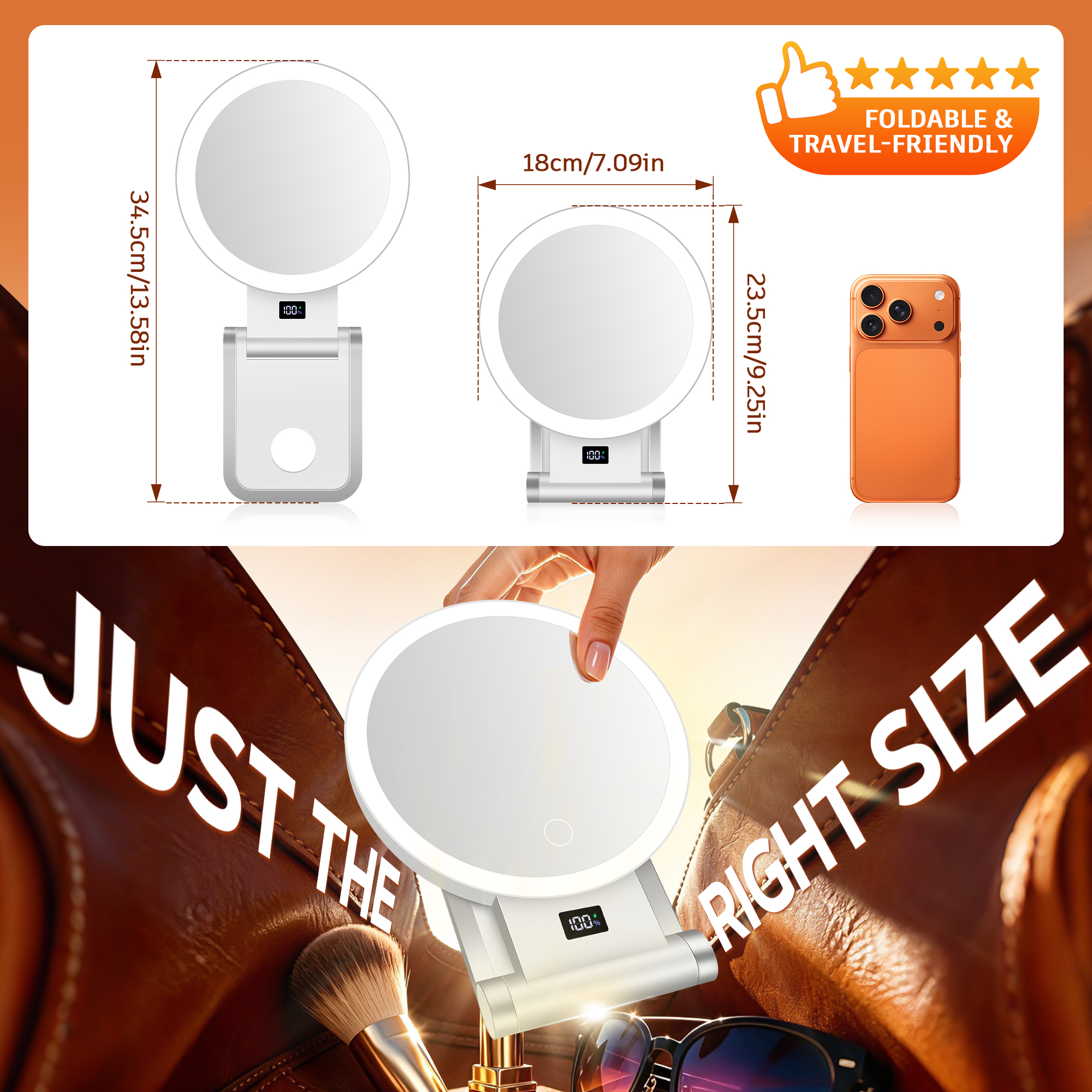 BBeauty Planet 30X/1X LED Magnifying Mirror, Rechargeable photo 6