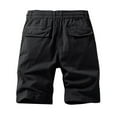 thumbnail image 3 of YUHAOTIN Cargo Shorts for Men Slim Fit Men's Casual Cargo Shorts Stretch Waist Shorts Summer Beach Work Shorts Style Ten Compression Shorts Men Big and Tall Mens Basketball Shorts, 3 of 3