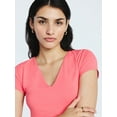 thumbnail image 4 of Scoop Women's and Women's Plus Ultimate Refined Contour V Neck Tee, Sizes XS-4X, 4 of 5