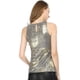 thumbnail image 5 of INSPIRE CHIC Camiseta Sin Mangas Con Chaleco Brillante Metálico Brillante Sin Mangas Para Fiesta Y Club Para Mujer Plata XL, 5 of 6