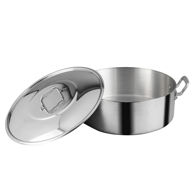 Budinera Profesional Vasconia Pro de Aluminio Plateado Pulido 38 cm 4.0 mm