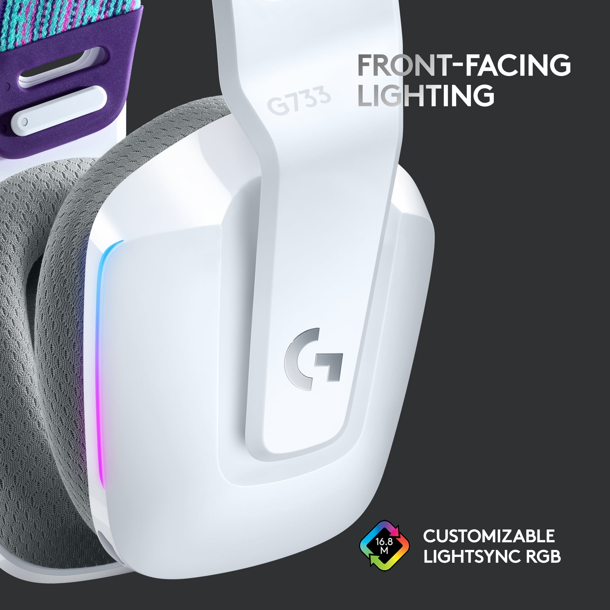 Audífonos logitech g733 white con micrófono inalámbricos