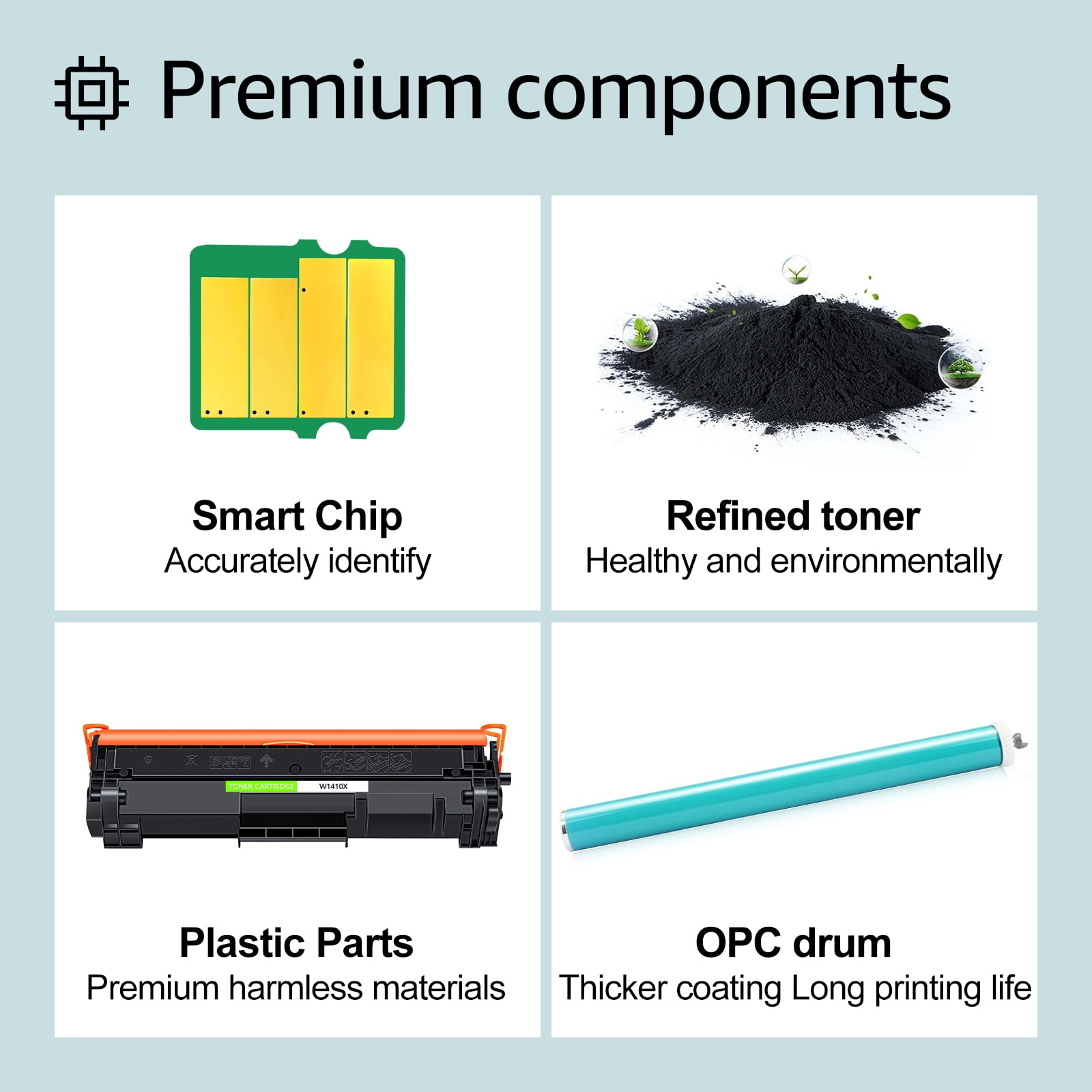Cartouche De Toner 141A/W1410A Compatible HP M139w, M140w, M110w - Haute Capacité 1000 Pages, Avec Puce